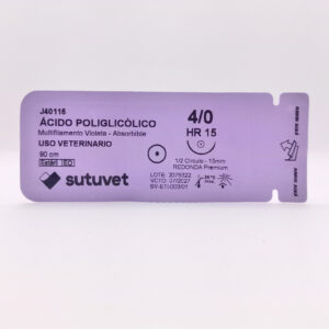 comprar sutura absorbible acido poliglicolico veterinaria sutuvet