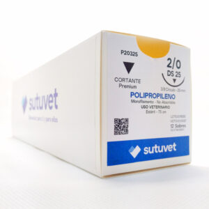 POLIPROPILENO 2/0 DS25 AGUJA CURVA 75CM (SUTUVET)
